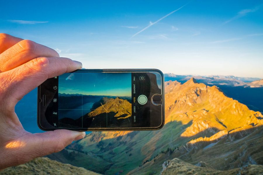 Handy-Bild auf dem Brienzer Rothorn