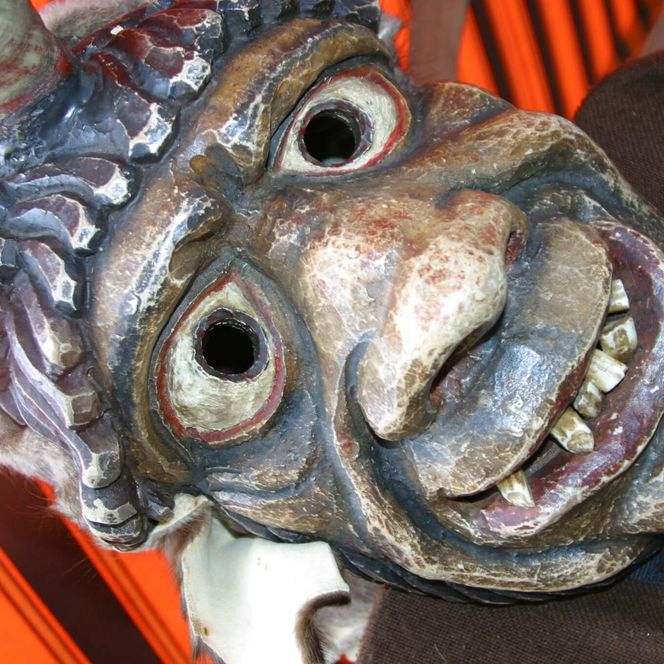 Maske anlässlich der Harder-Potschete in Interlaken