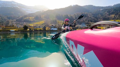 Paddeln mit dem Surfski auf dem Thunersee
