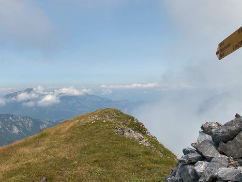 Wegweiser zum Wiriehorn Gipfel