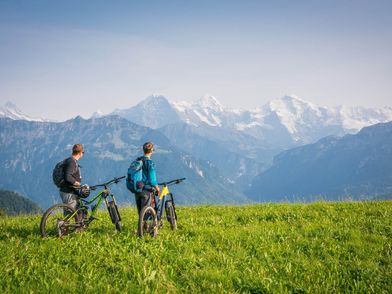 Biker mit Panorama